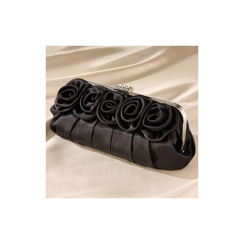 Pochette Fleurs de satin