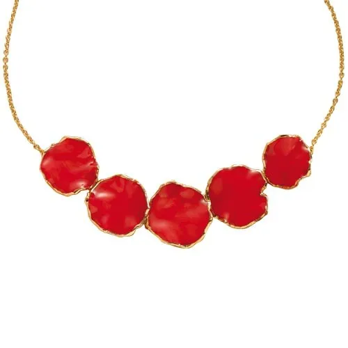 Collier «pétales de rose»