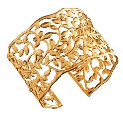 Bracelet manchette cristal d’or