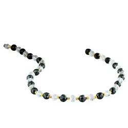 Collier magnétique or & cristal