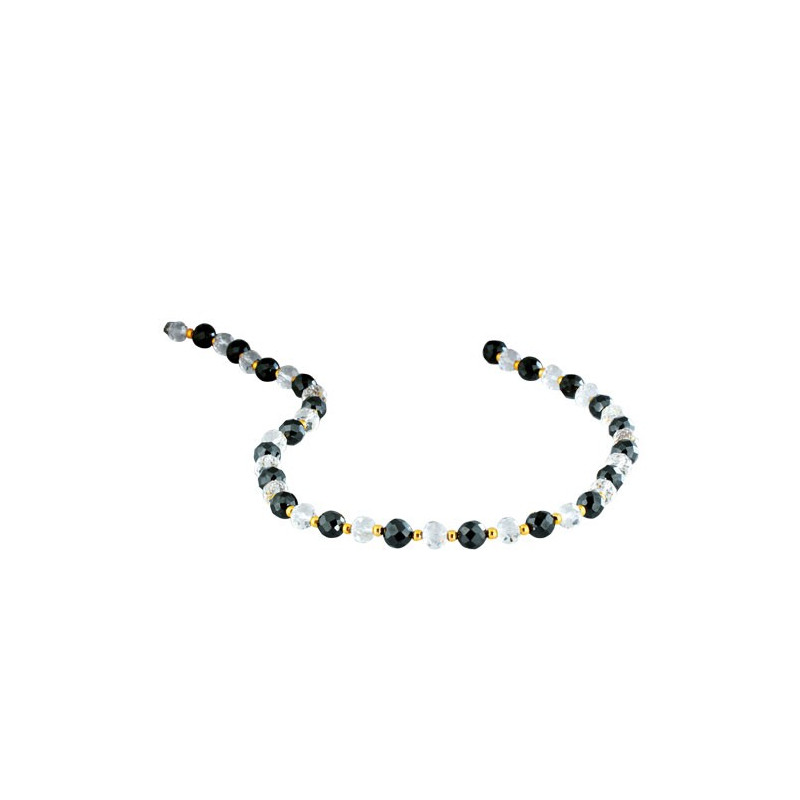 Collier magnétique or & cristal