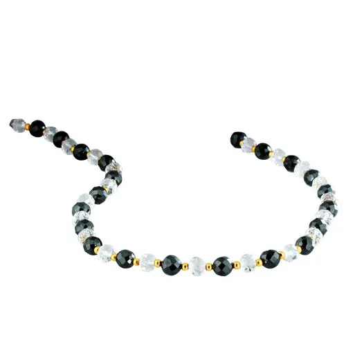 Collier magnétique or & cristal