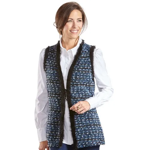 Gilet maille bouclette Saphir