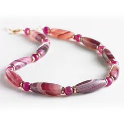Collier d’agates Glycine