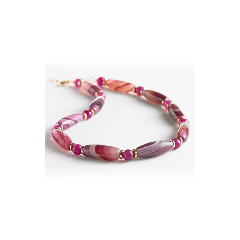 Collier d’agates Glycine