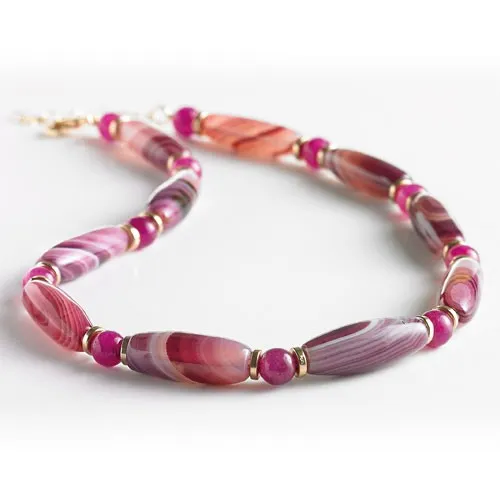 Collier d’agates Glycine