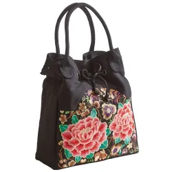 Sac brodé «fleurs d’été»