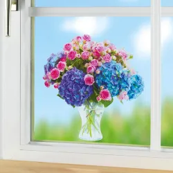 Sticker de fenêtre «fleur» Hortensia - l'unité