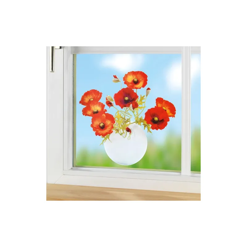 Sticker de fenêtre «fleur» Coquelicot - l'unité