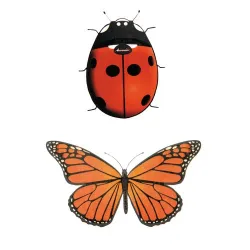 Adhésifs anti-mouches (4 coccinelles + 4 papillons)