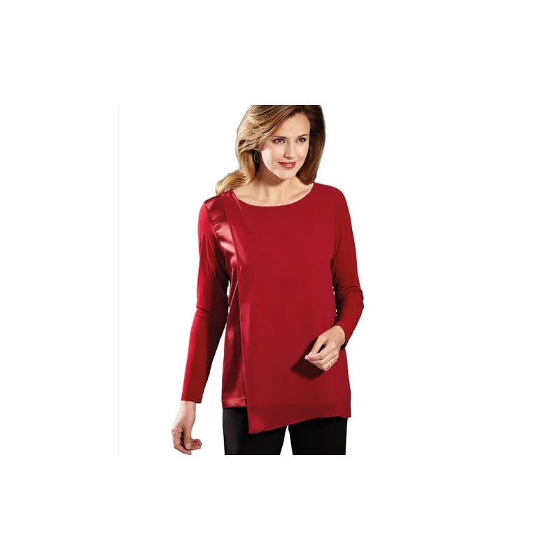 Tunique voile & satin Carla