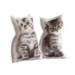 Duo de coussins «forme chatons»