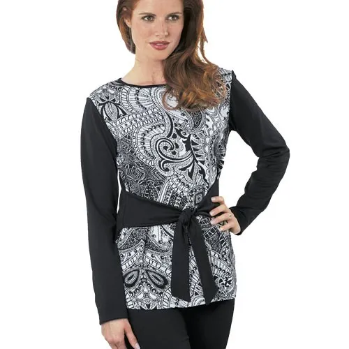 Tunique jacquard ceinturée