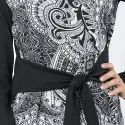 Tunique jacquard ceinturée