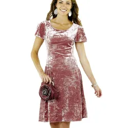 Robe velours Bois de rose