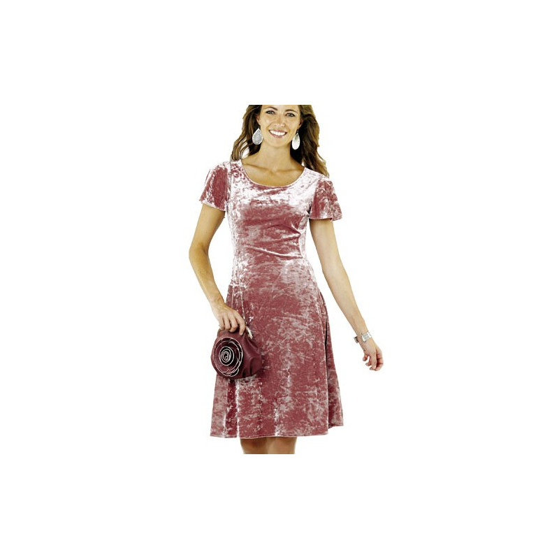 Robe velours Bois de rose