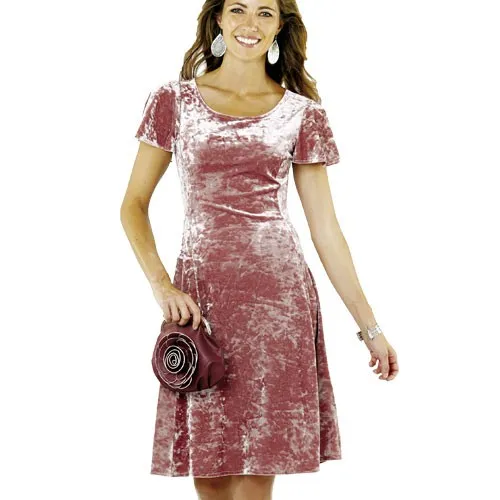 Robe velours Bois de rose