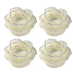 Bougies roses LEDs - les 4