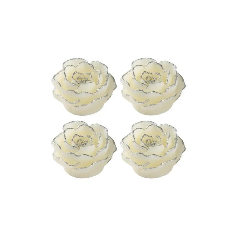 Bougies roses LEDs - les 4