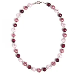 Collier Murano en camaïeu de roses