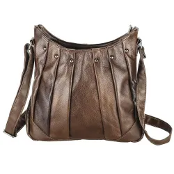 Sac à main cuir «plissé»