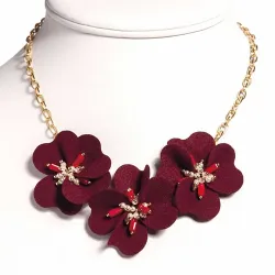 Collier Fleurs de velours