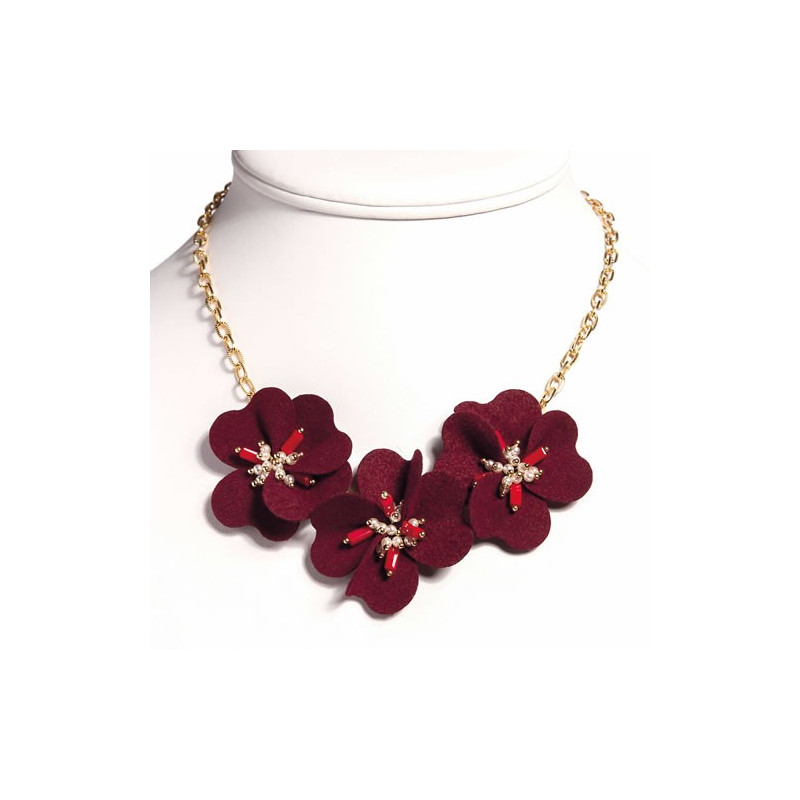 Collier Fleurs de velours