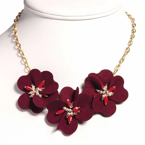 Collier Fleurs de velours