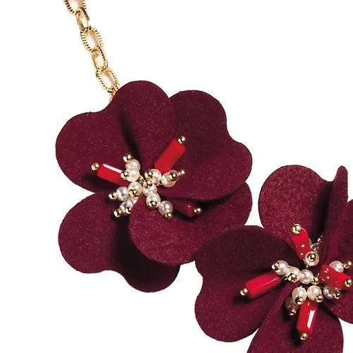 Collier Fleurs de velours
