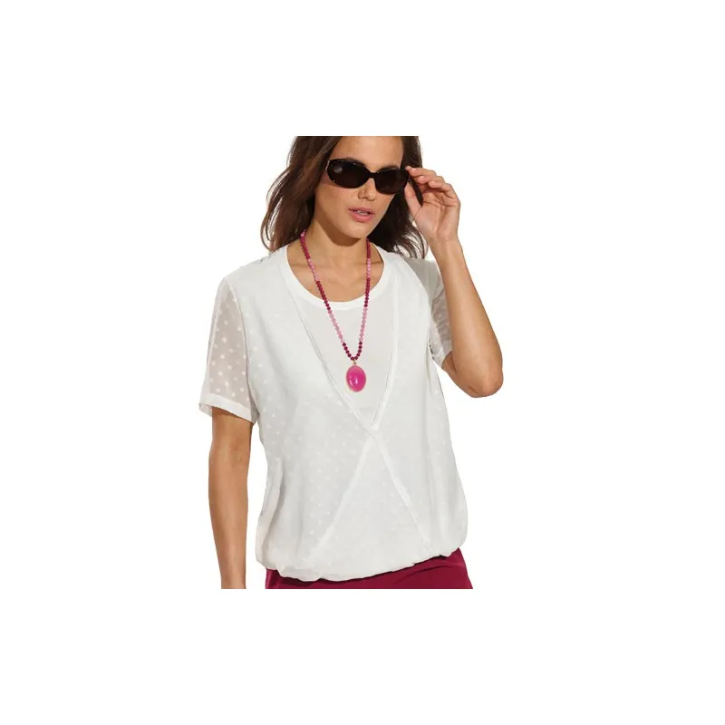 Tunique «cache-cœur» blousante