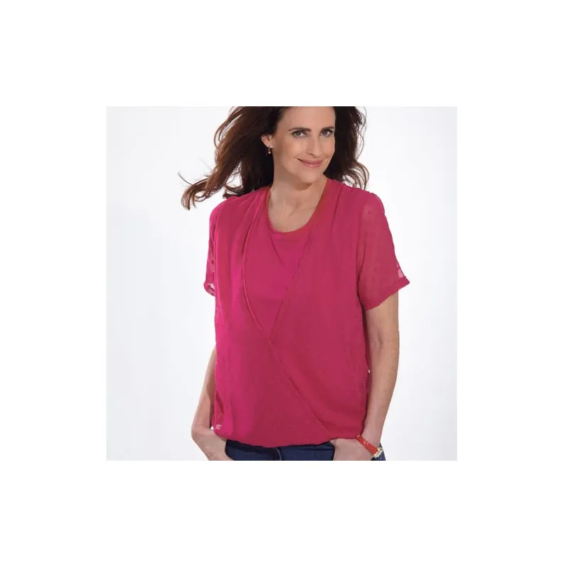 Tunique «cache-cœur» blousante