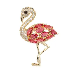 Broche flamant rose