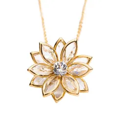 Collier fleur de cristal