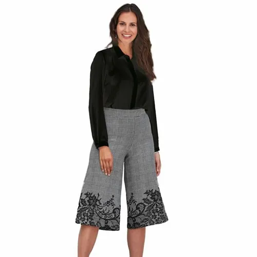 Jupe-culotte maille Prince de Galles