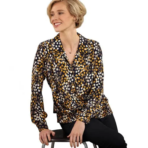 Chemisier blousant safran