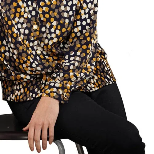 Chemisier blousant safran