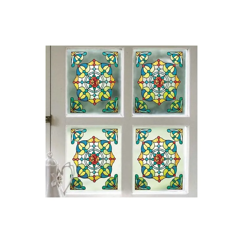 Vitraux adhésifs repositionnables - les 4