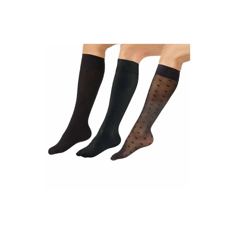 Mi-bas de compression noir - les 3 paires