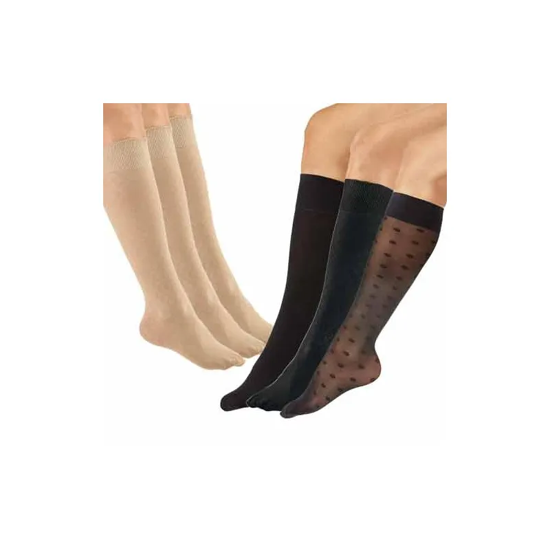 Mi-bas de compression - les 6 paires