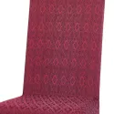 Couvre-chaises extensibles bordeaux - les 2
