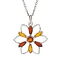 Collier fleur d’ambre