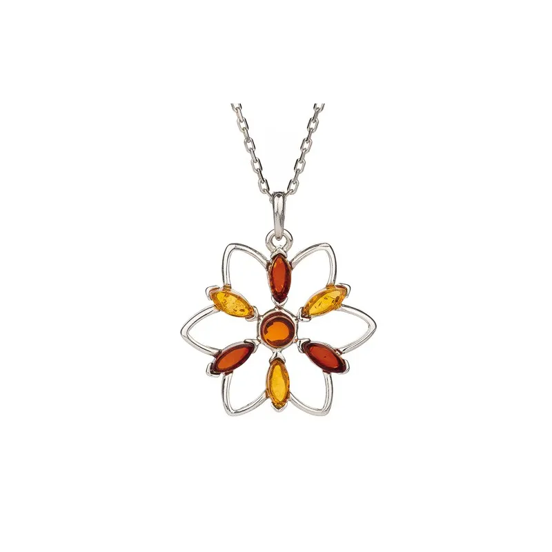 Collier fleur d’ambre