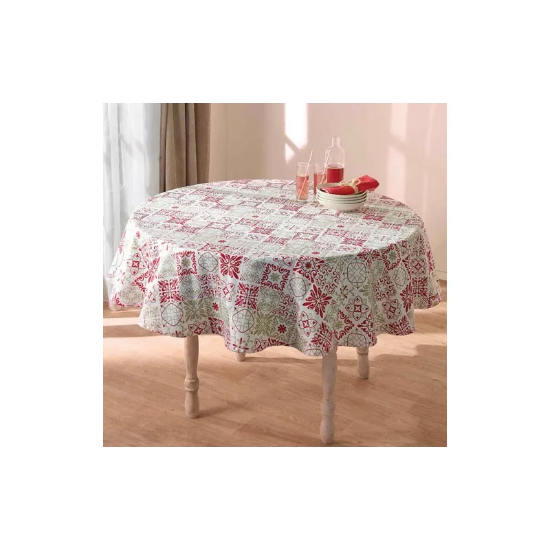 Nappe carreaux de ciment ronde