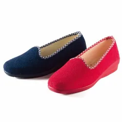 Chaussons éponge Vichy - les 2 paires