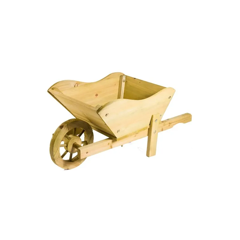 Jardinière brouette en bois