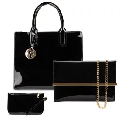 Trio maroquinerie verni