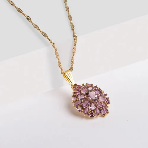 Collier rosace d’améthystes