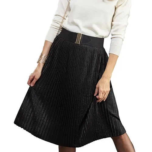 Jupe maille plissée