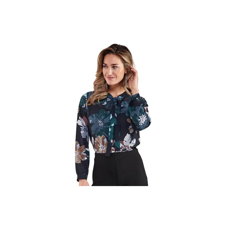 Blouse col cravate Éléonora