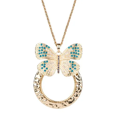 Sautoir loupe papillon